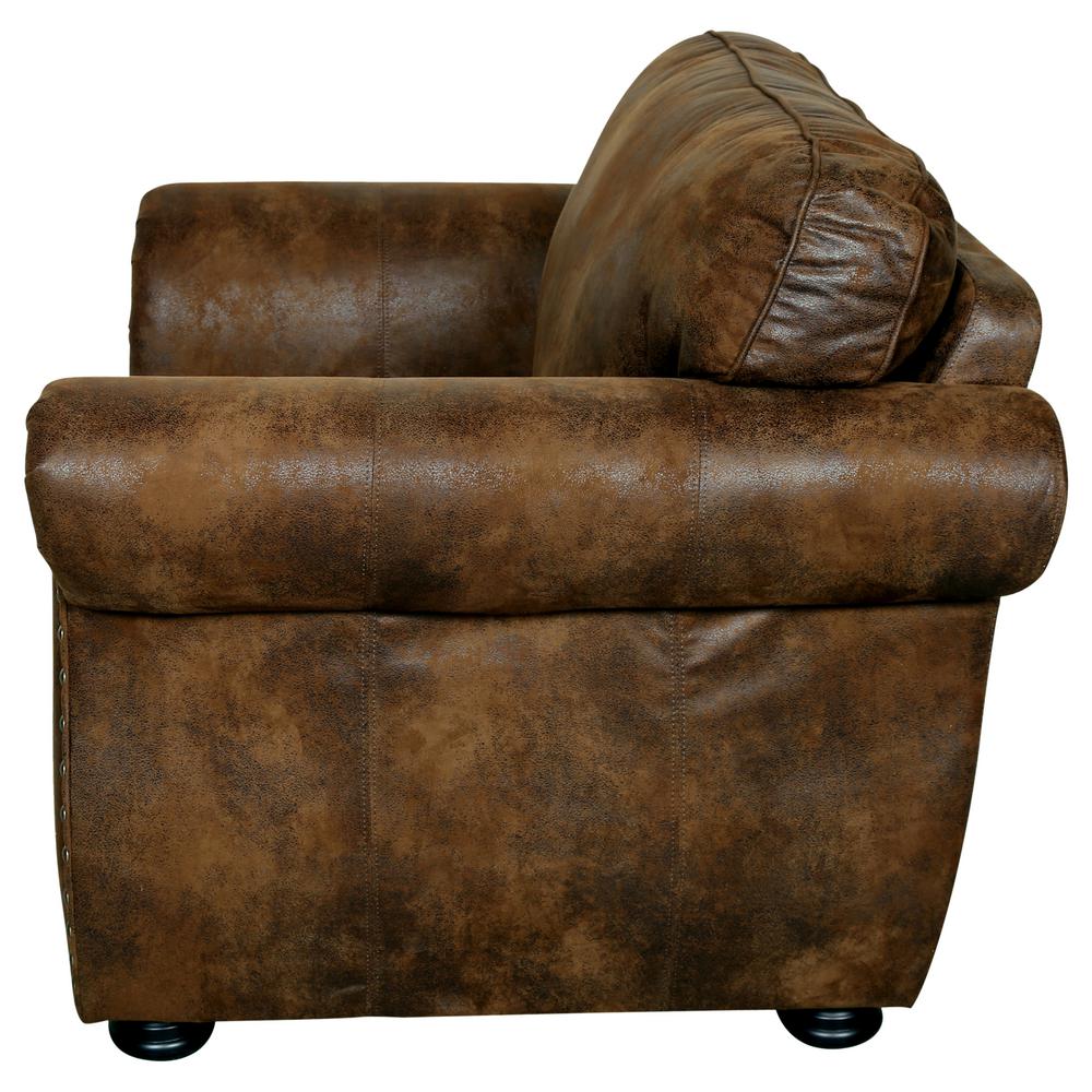 Elk River Brown Transitional Faux Leather Look With Nailhead Chair Elk River Brown Transitional Faux Leather Look With Nailhead Chair 01 41c 03 975 The Home Depot