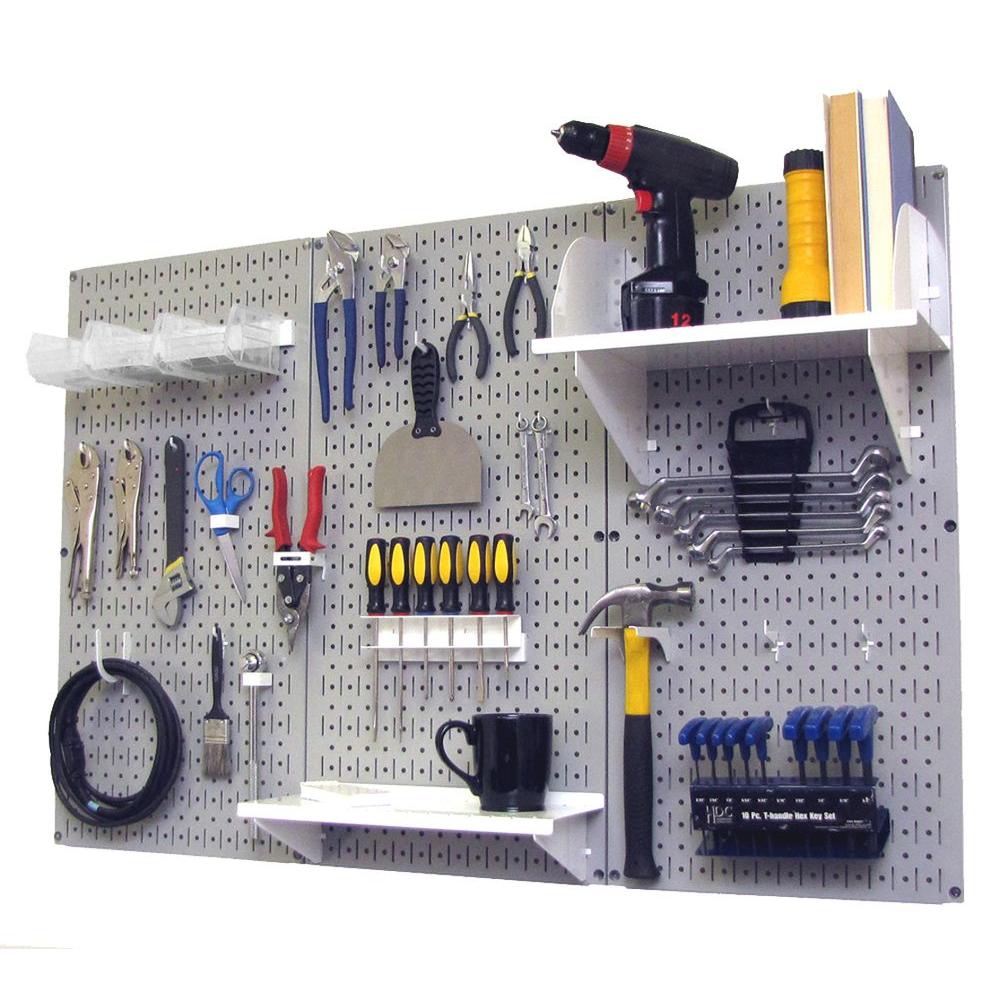 Wall Control 32 in. x 48 in. Metal Pegboard Standard Tool Storage Kit