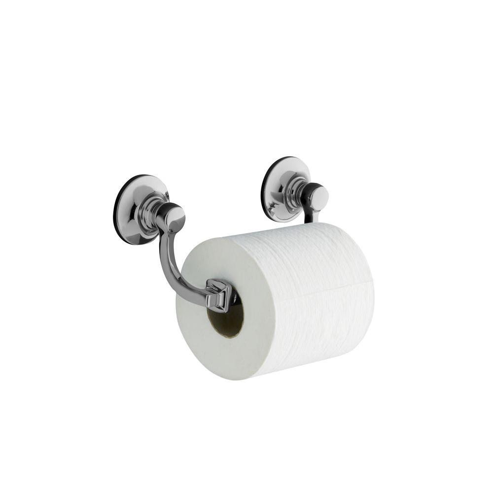 KOHLER Bathroom Toilet Paper Holder Brass Wall-Mount Double Post Polished Chrome