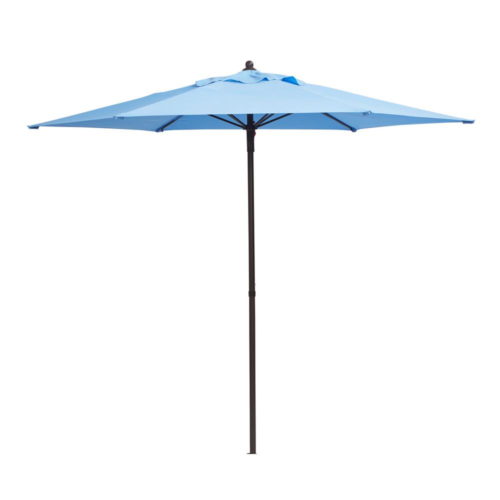 Hampton Bay 71/2 ft. Steel Patio Umbrella in PeriwinkleUTS00203EPK