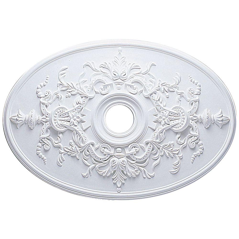 Ekena Millwork 1 5 8 In X 30 3 4 In X 21 1 4 In Polyurethane Alexa Ceiling Medallion Moulding