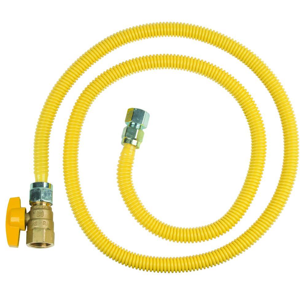 BrassCraft ProCoat 3/4 in. FIP x 3/4 in. FIP Ball Valve x 72 in