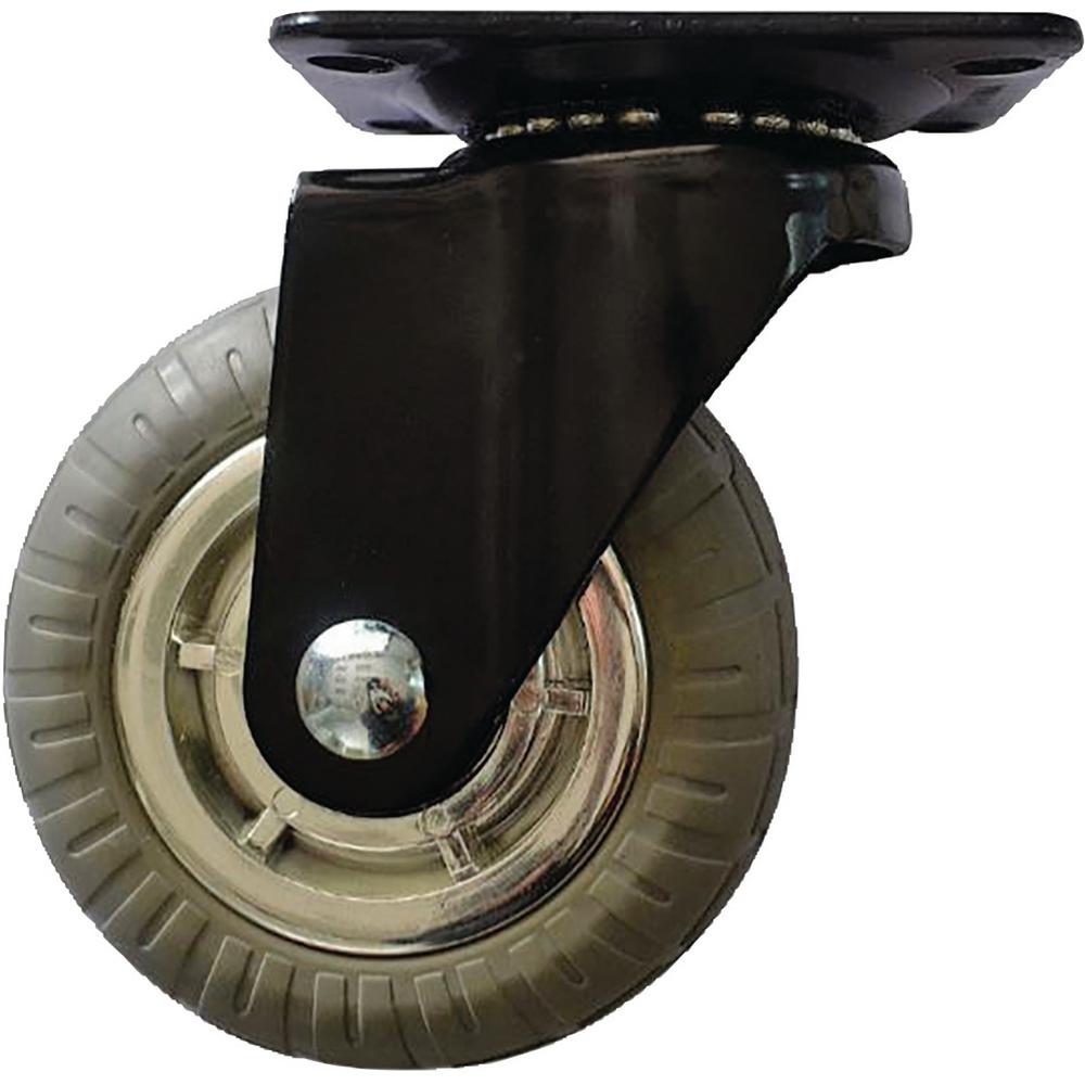 Shepherd 4 in. Chrome Spokes Swivel Caster with 220 lbs. Load Capacity