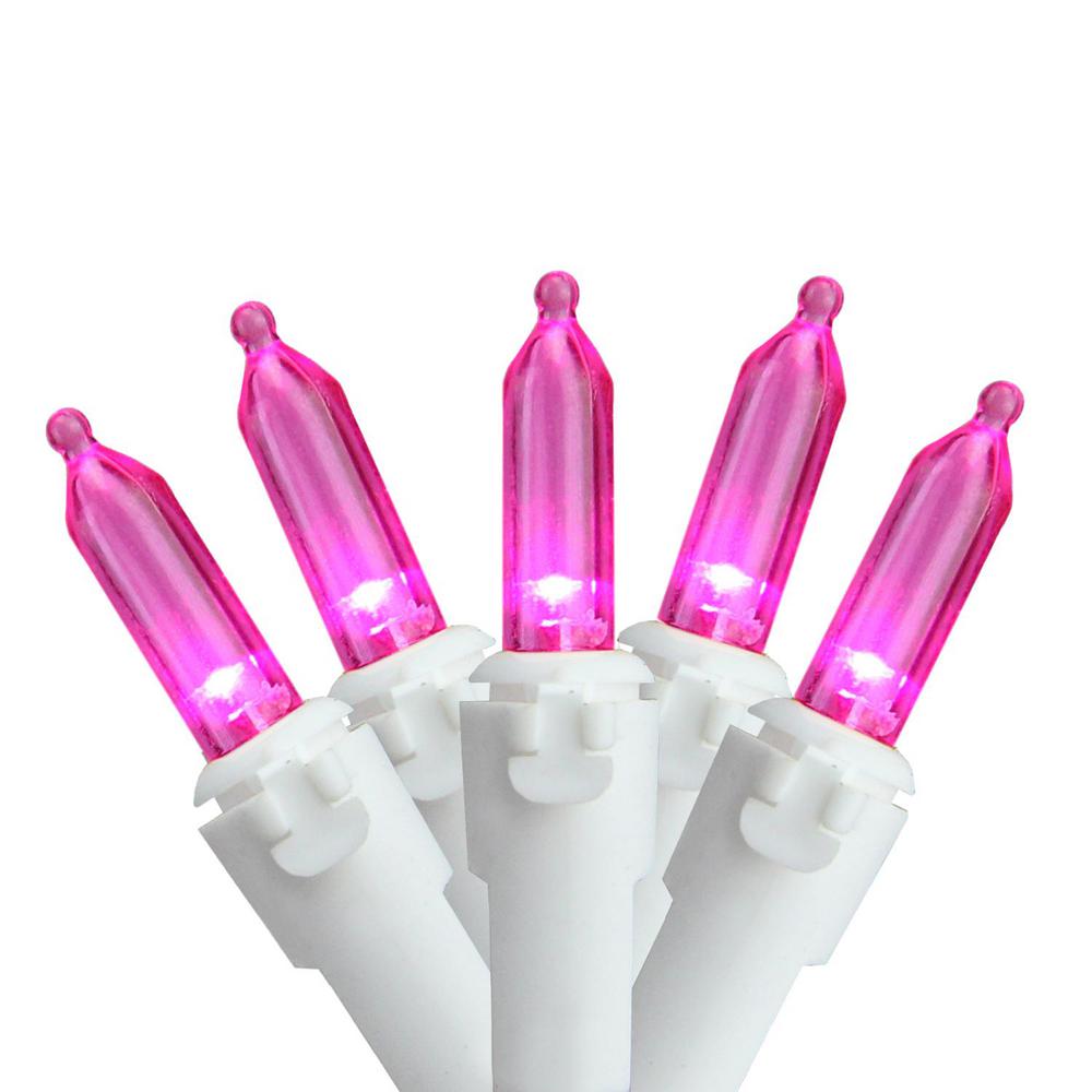 Northlight Set Of 50 Pink Led Mini Christmas Lights With White Pink Led Mini Christmas Lights