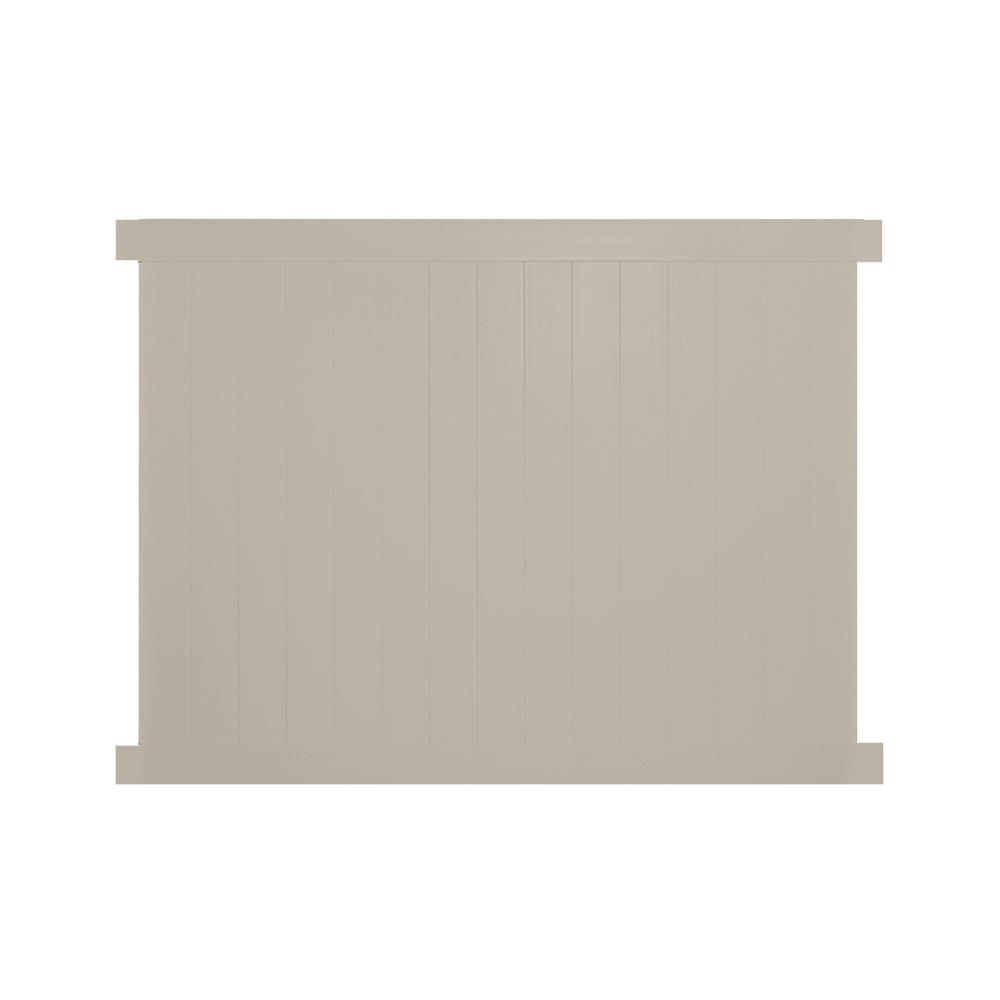 Weatherables Savannah 6 ft. H x 8 ft. W Khaki Vinyl Privacy Fence Panel