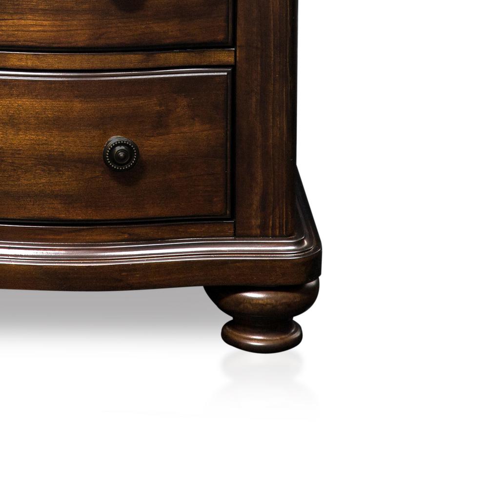 Furniture Of America Dante 3 Drawer Brown Cherry Nightstand Idf