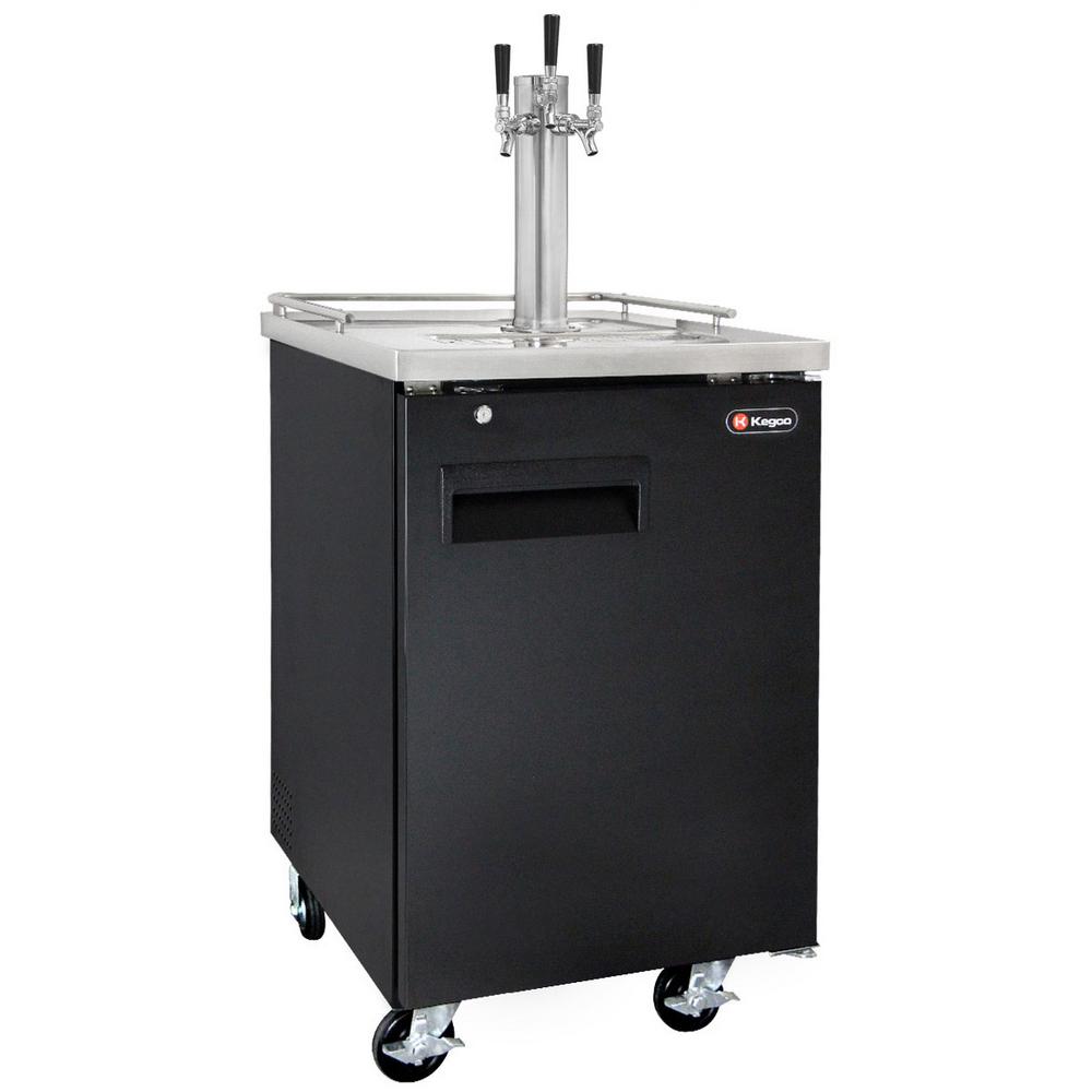 Kegco Commercial Full Size Beer Keg Dispenser with Triple Faucet TowerXCK1B3 The Home Depot