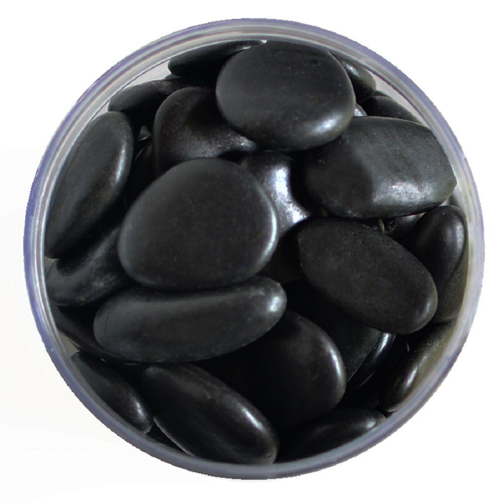 Mosser Lee Decorator 0.04 cu. ft. 5 lb. Black River Stones in Storage Jar by Mosser Lee