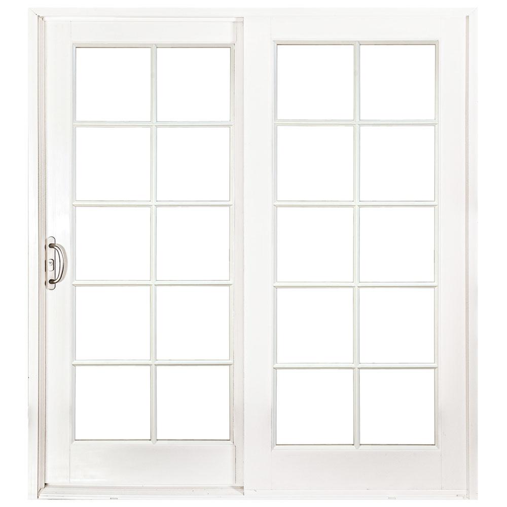 MP Doors 72 in. x 80 in. Woodgrain Interior and Smooth White Exterior