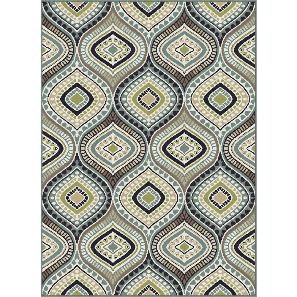 Tayse Rugs Capri Seafoam 8 Ft X 10 Contemporary Area Rug