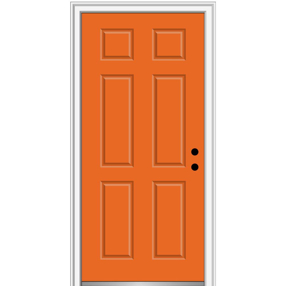 Mmi Door 32 In X 80 In Left Hand Inswing 6 Panel Classic Painted