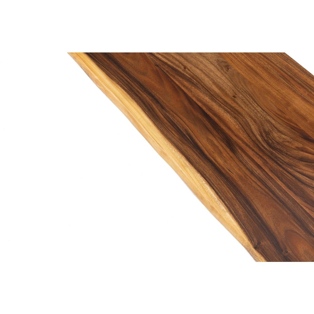 Hardwood Reflections Acacia 8 Ft L X 25 In D X 1 5 In T Butcher Block Countertop In Oiled Acacia With Live Edge 1525hdaca 96 The Home Depot
