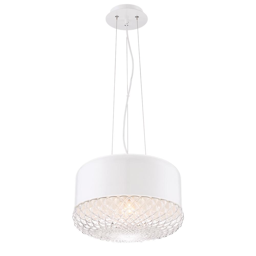 White Drum Industrial Pendant Lights Lighting The Home Depot