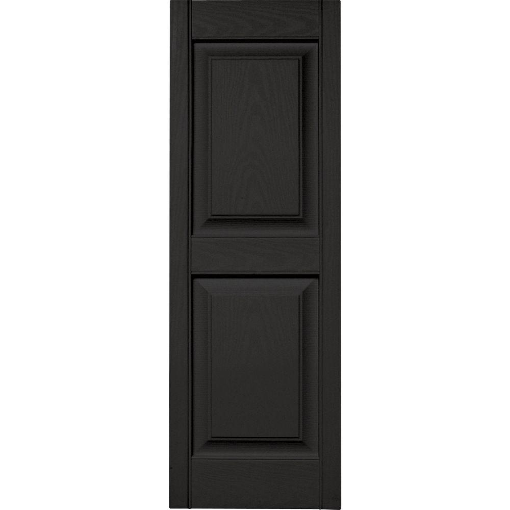 Builders Edge 15W in. Raised Panel Vinyl Shutters