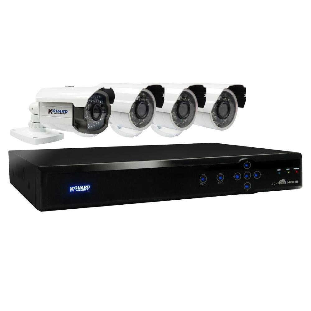 KGUARD Security Aurora 4Channel 960H Cloud Surveillance System with