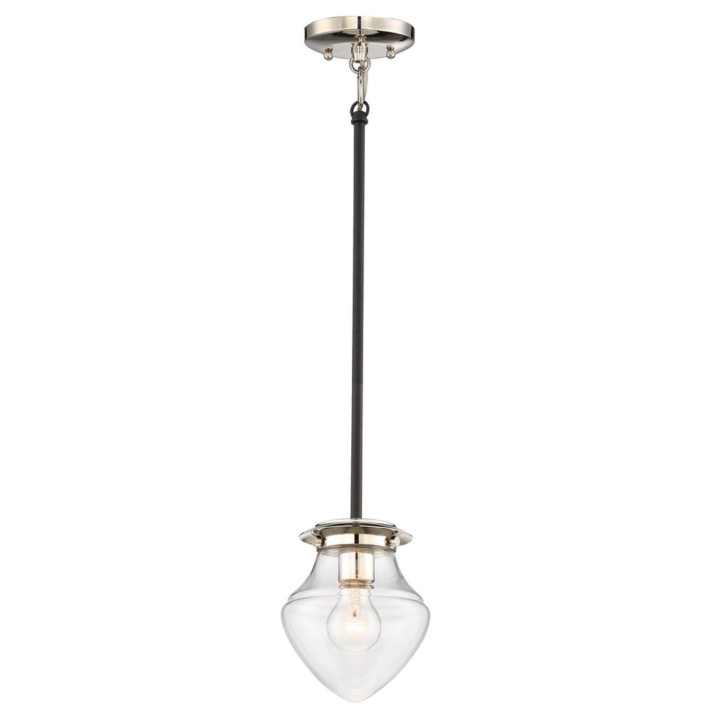 Home Decorators Collection Sydney 1Light Polished Nickel Mini Pendant
