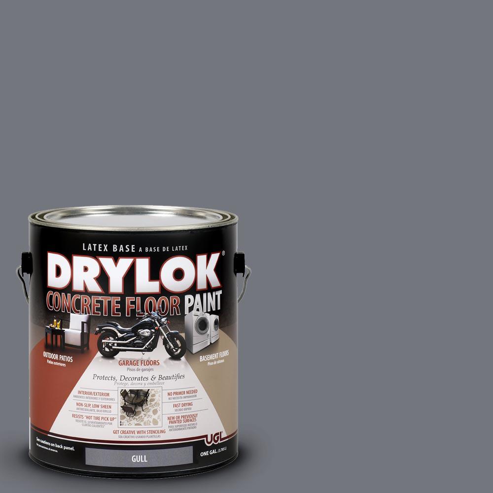 paint floor concrete drylok gal gull basement latex dry does take garage painted depot moisture oleum rust 1000 stop decking