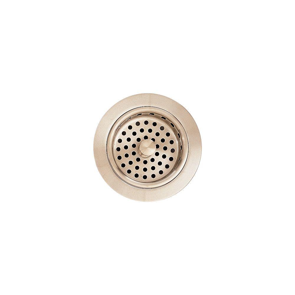 American Standard Metal Adjustable Sink Strainer Drain in Satin Nickel