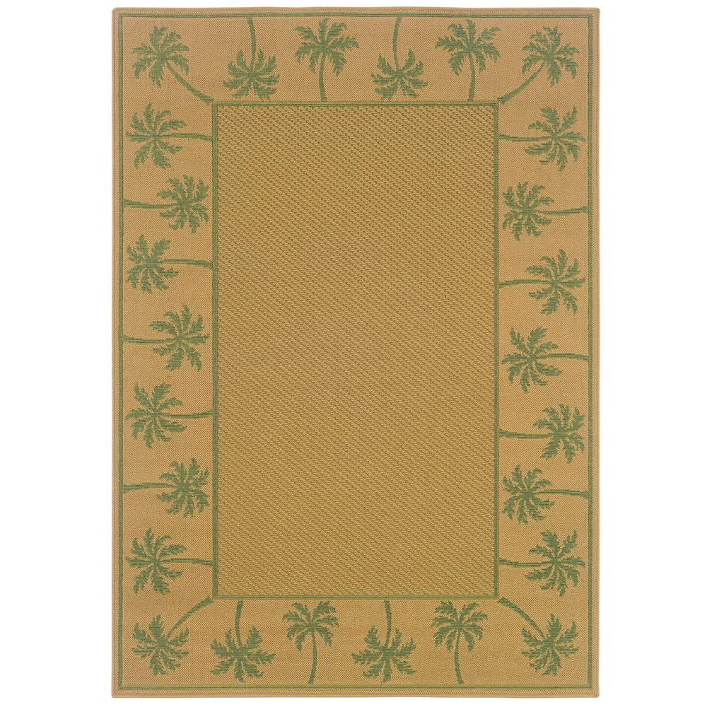 Oriental Weavers Nevis Passage Tan Green 5 ft. 3 in. x 7 ...