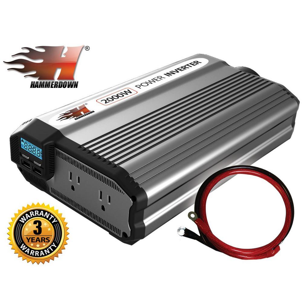 Car Inverters Battery Charging Systems The Home Depot 2000 Watt 12 Volt Inverter