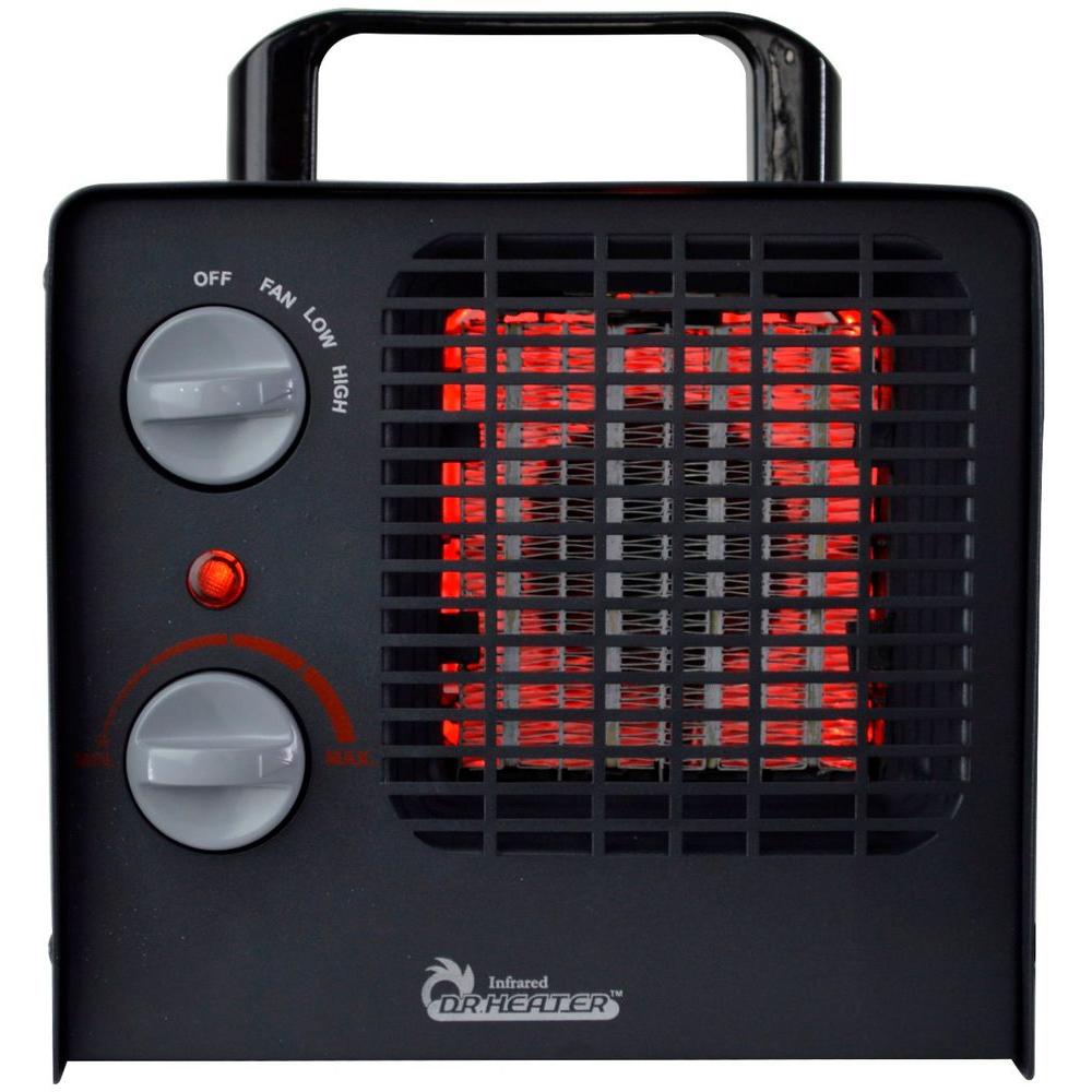Dr Infrared Heater Family Red 1,500-Watt Ceramic Space Heater with ...