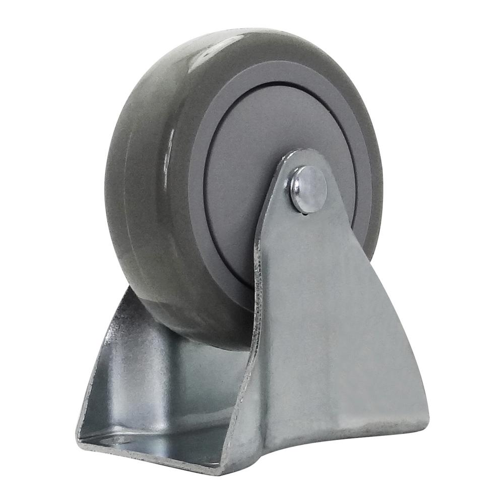 SNAPLOC 4 in. Polyurethane Fixed Caster with 375 lbs. Load Rating