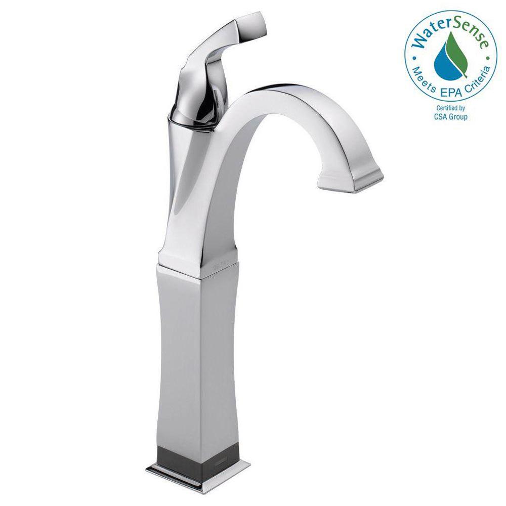 Delta Dryden Single Hole Handle Vessel Bathroom Faucet With Delta Dryden Single Hole Handle Vessel Bathroom Faucet With Touch2o Xt Technology In