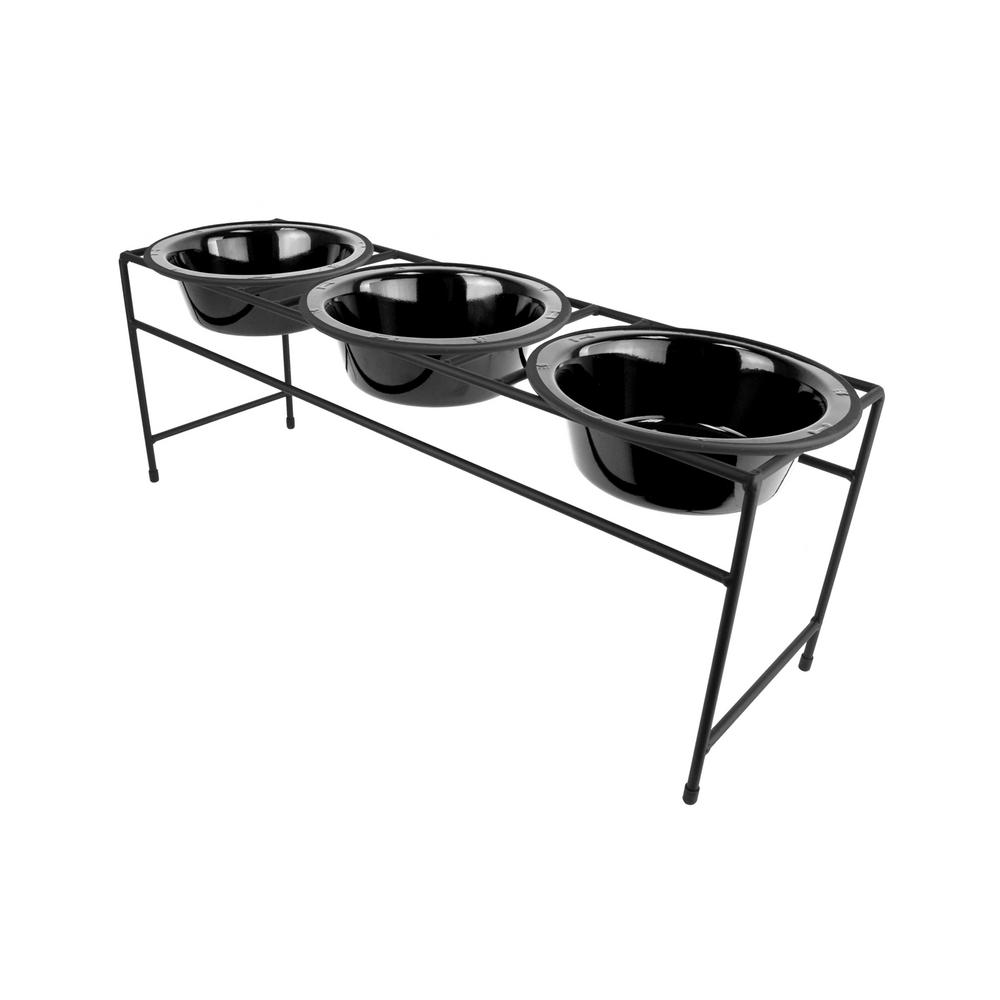 Platinum Pets Platinum Pets Modern Triple Diner Feeder With
