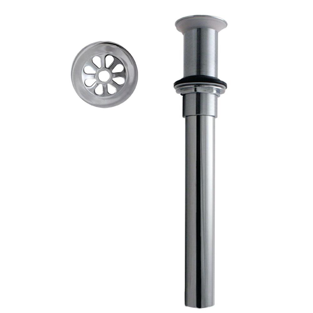 Westbrass HiFlow Grid Drain without Overflow Holes, Polished Chrome