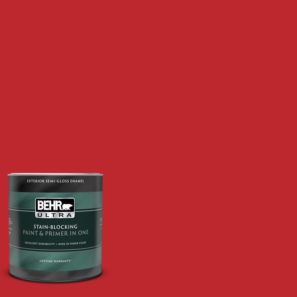 BEHR ULTRA 1 qt. P1507 Flirt Alert SemiGloss Enamel Exterior Paint