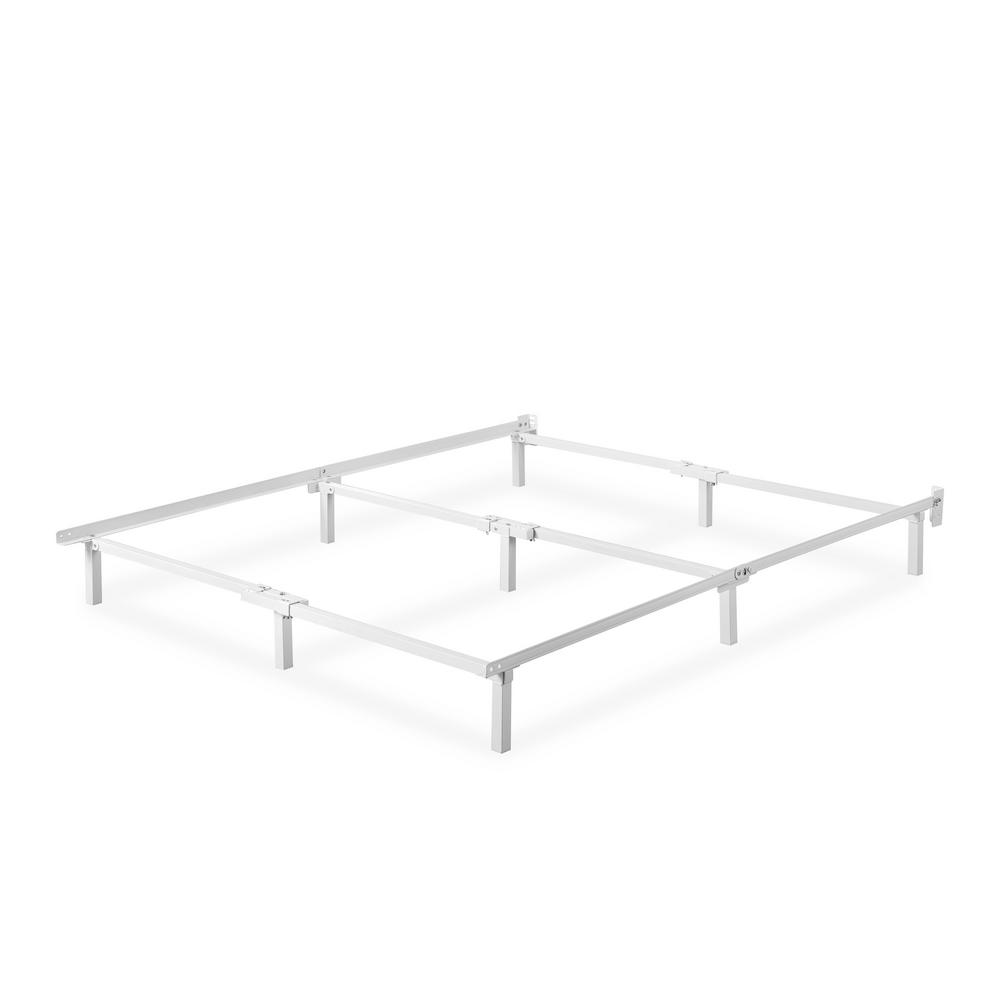 Zinus Compack California King White Metal Bed Frame-SBFW-07CK - The ...