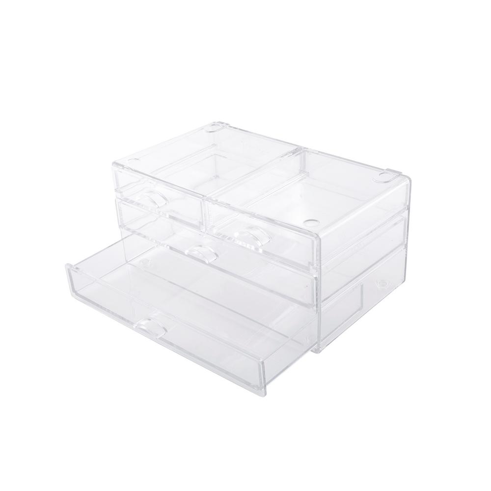 Kenney 4 Drawer Bathroom Countertop Organizer In Clear Set Of 2