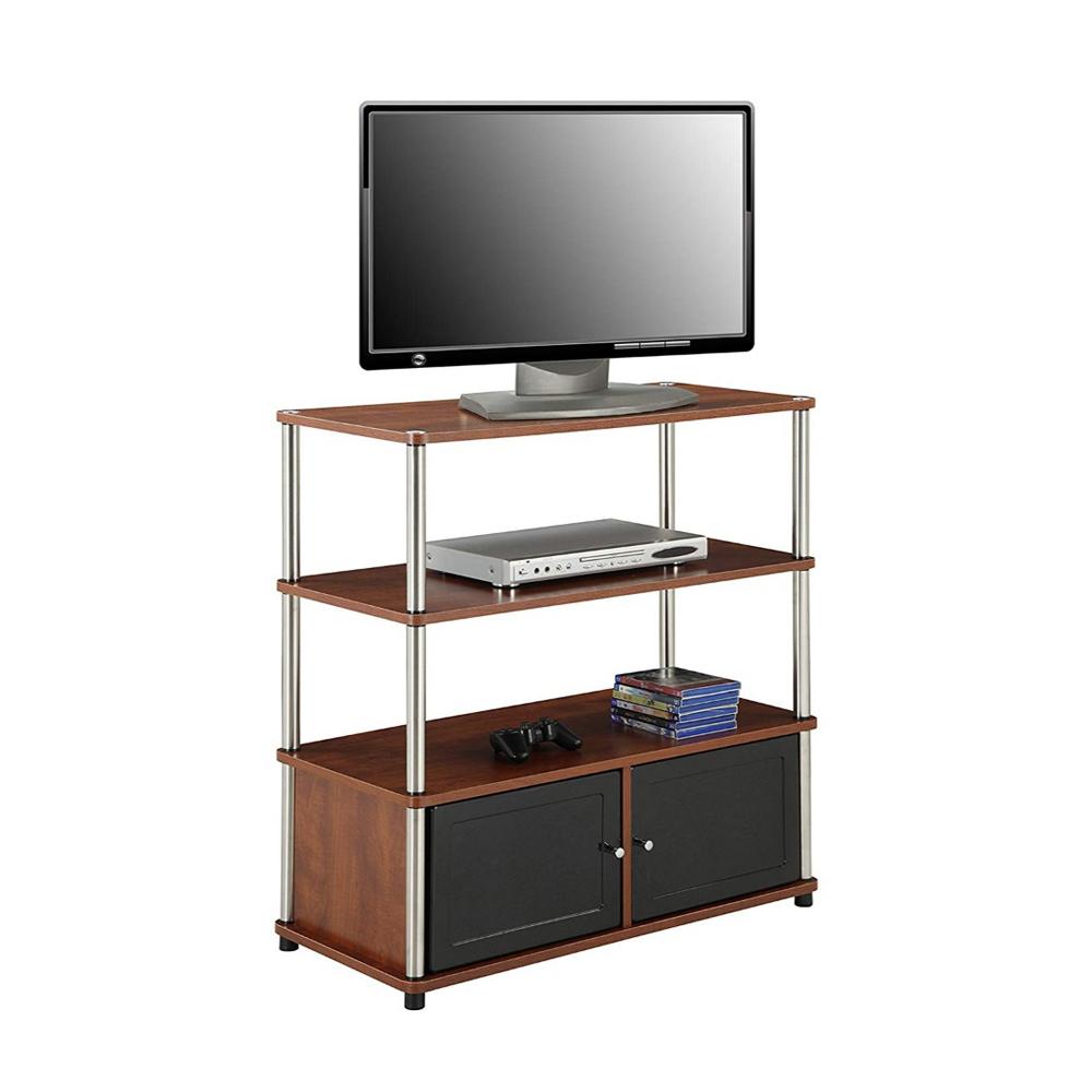 Convenience Concepts Designs2go Cherry Storage Entertainment Center Convenience Concepts Designs2go Cherry Storage Entertainment Center 151239ch The Home Depot