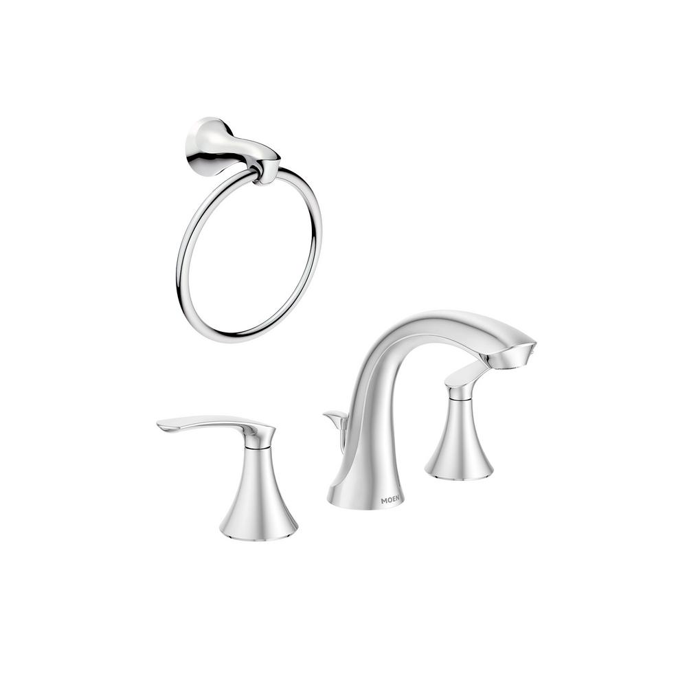 MOEN Darcy 8 in. Widespread 2Handle HighArc Bathroom Faucet with