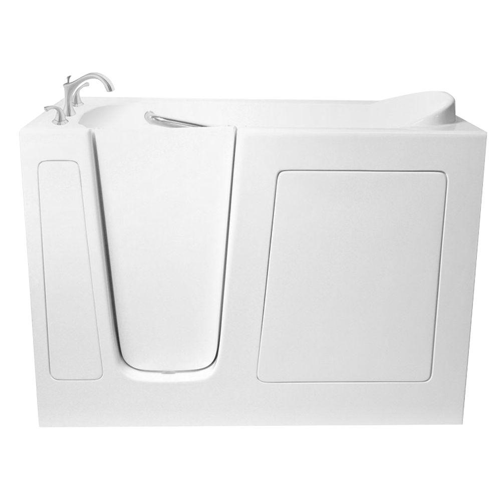 Ariel 5 ft. Walk-In Whirlpool and Air Bath Tub in White ...