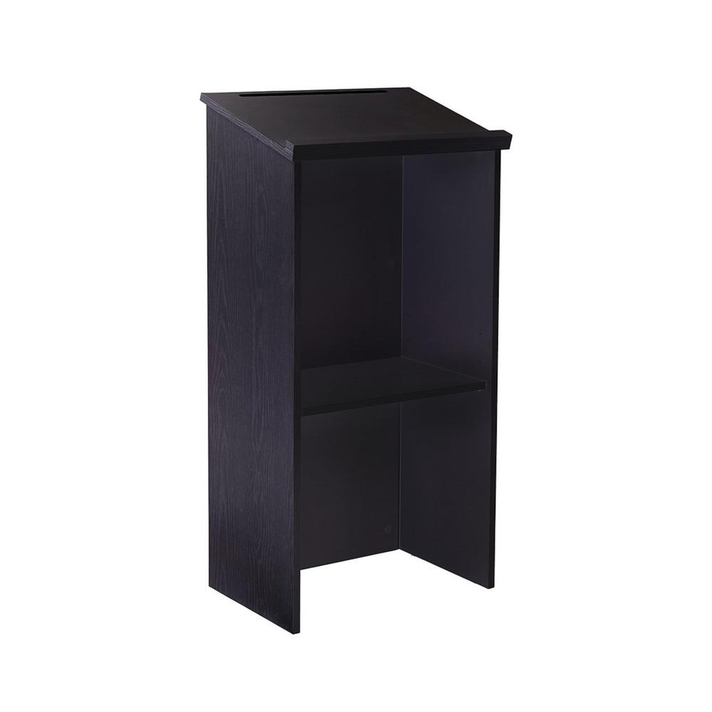 Adiroffice Black Wood Stand Up Podium Lectern 661 01 Blk The Home Black Wood Stand Up Podium Lectern