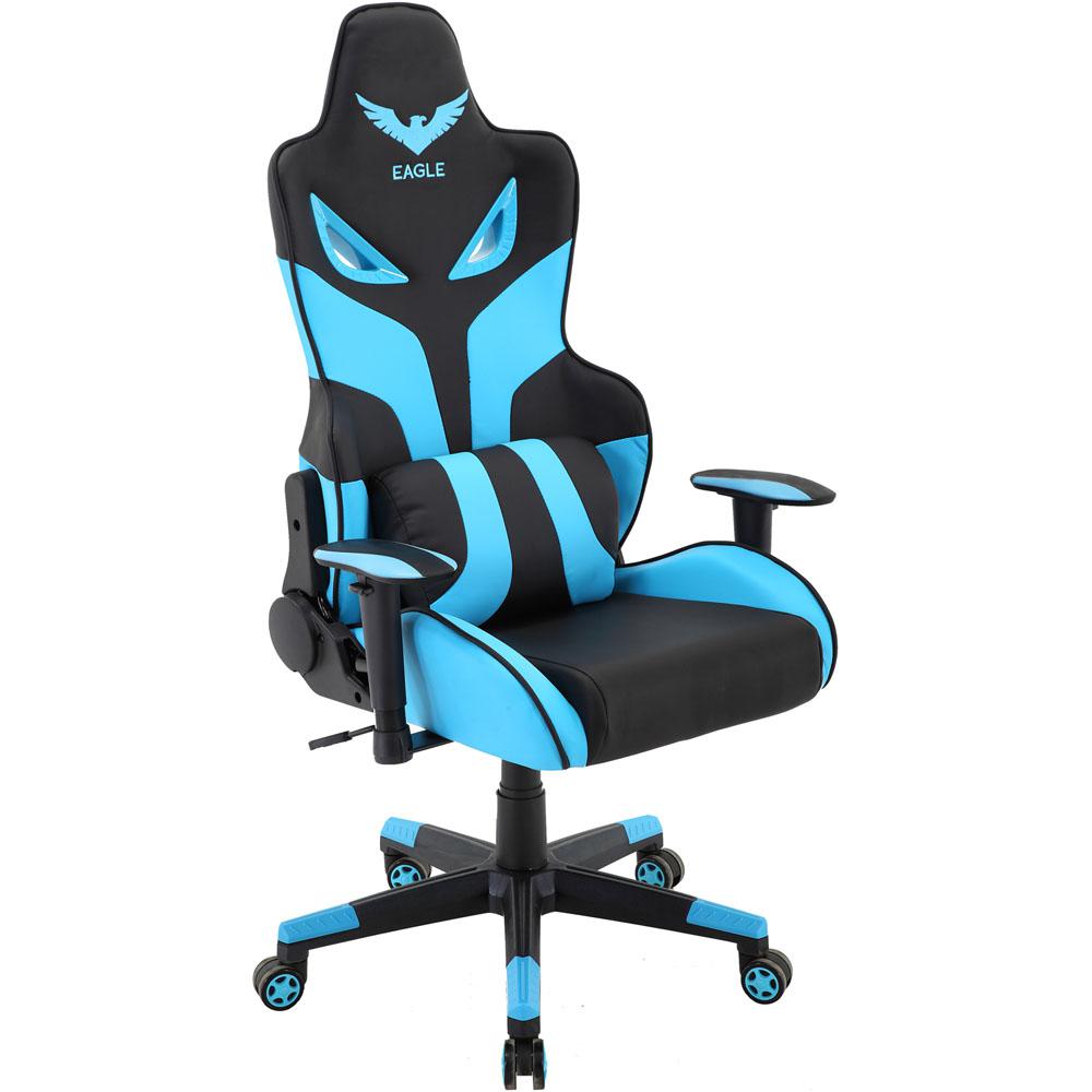Hanover Commando Black Ergonomic Gaming Chair And Electric Blue