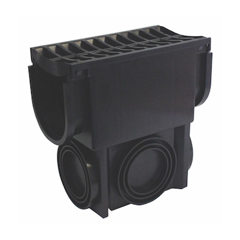 U.S. TRENCH DRAIN Easy Drain Series Black Slim Drainage Pit and Catch