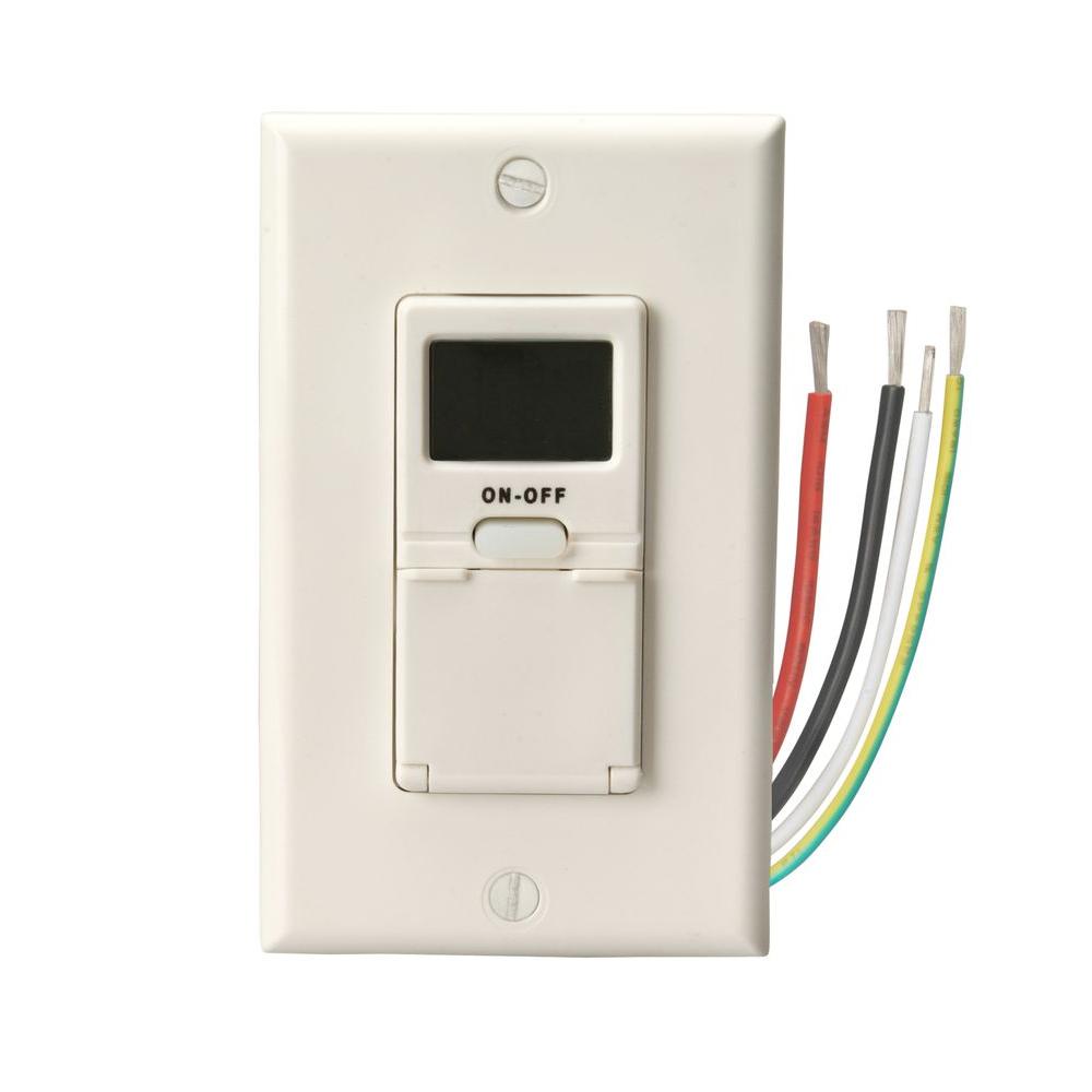 Woods FlipSwitch Battery Operated Digital Light Switch Timer White