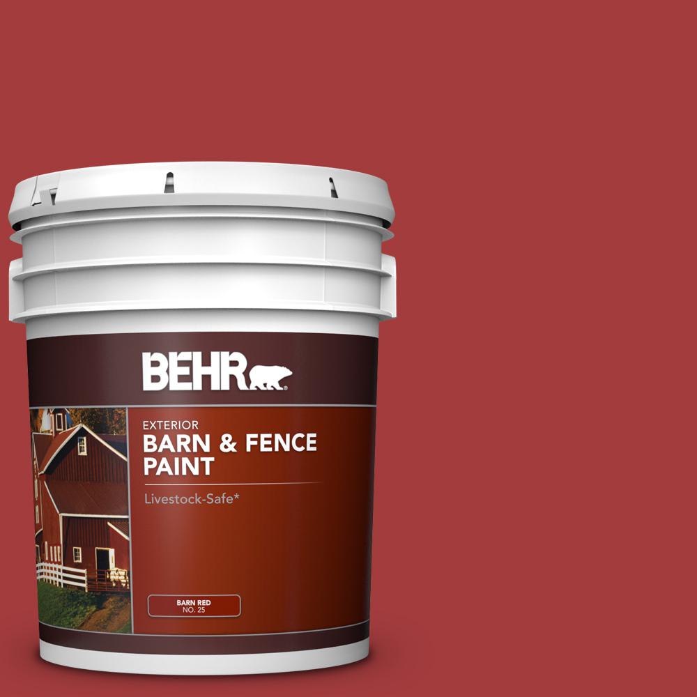 BEHR 5 gal. Red Exterior Barn and Fence Paint-02505 - The ...