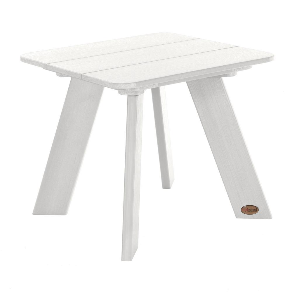 Highwood Barcelona Modern White Plastic Side Table Ad Tblad01 Whe The Home Depot