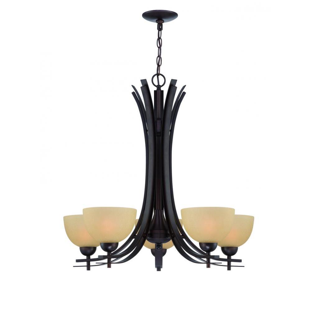 Home Decorators Collection Ackwood 7Light Wood Rectangular Chandelier