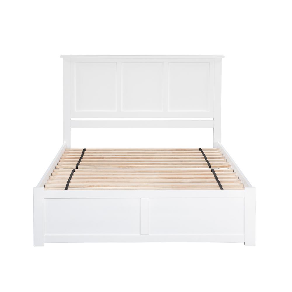 Atlantic Furniture Madison White Queen Platform Bed With Flat