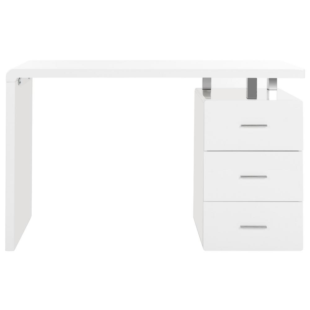 Safavieh Orrin White Desk With 3 Drawers Fox2235a The Home Depot