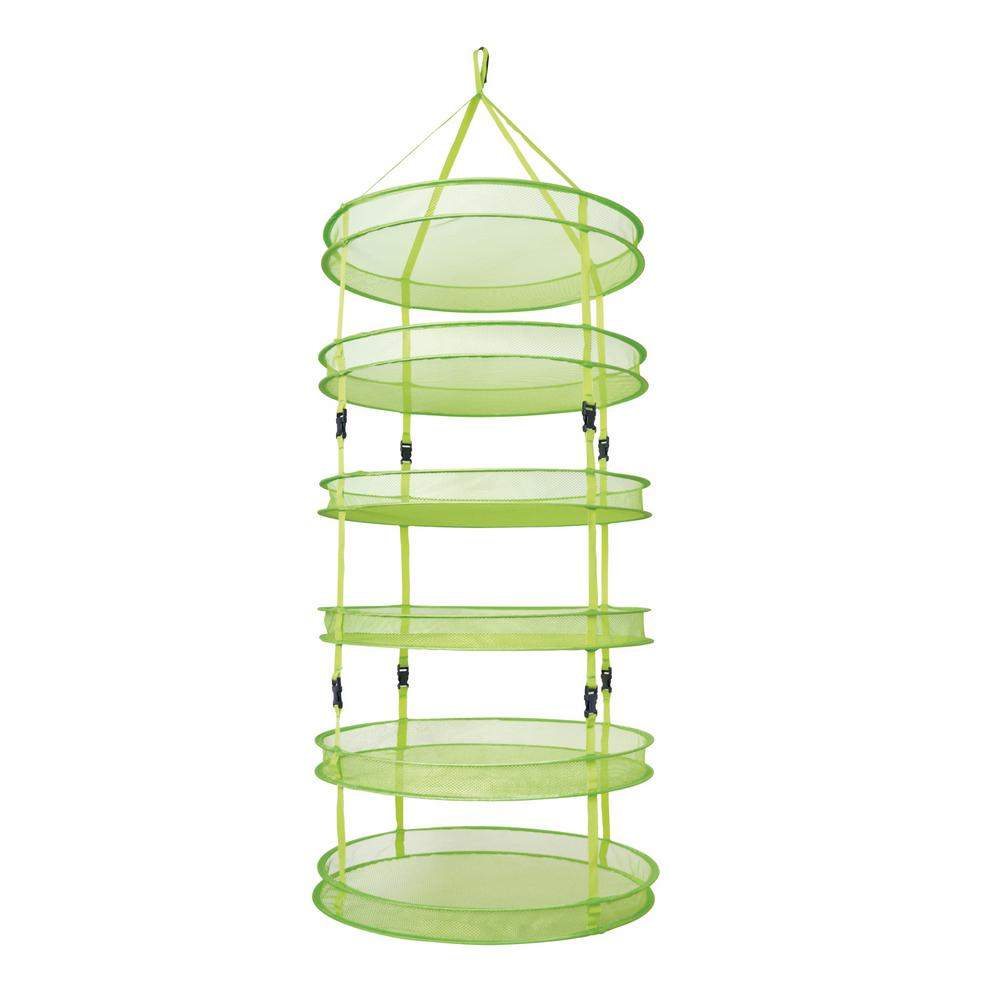 Hydro Crunch Dry Net Hanging Herb Drying Rack With 6 Tiers