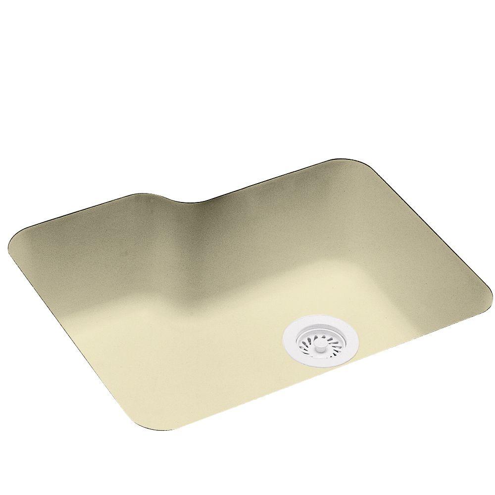 Kitchen Sink Swanstone Only Sinks The 0 Hole Single Bowl Kitchen Sink In Bone