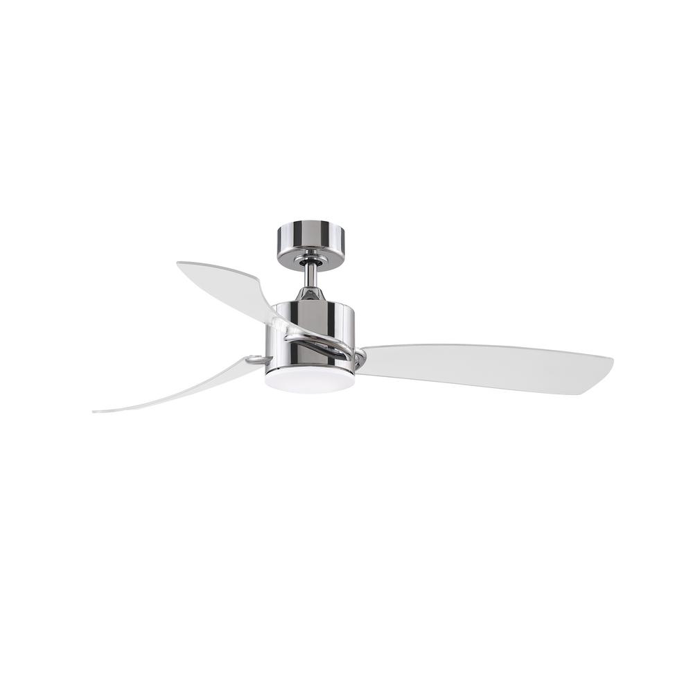 Fanimation Sculptaire 52 In Integrated Led Chrome Ceiling Fan Integrated Led Chrome Ceiling Fan