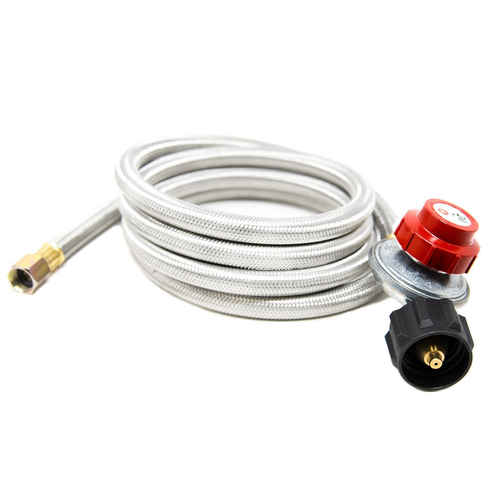 8 ft. 0 PSI to 20 PSI Steel Braided Hose and High Pressure Propane
