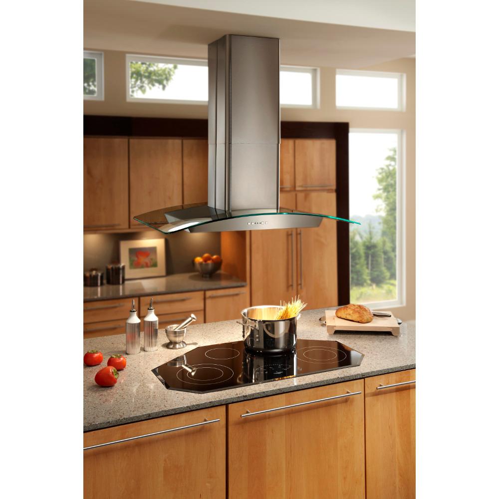 BroanNuTone Elite 36 in. 500 CFM Ducted Island Range Hood with Light in Stainless Steel