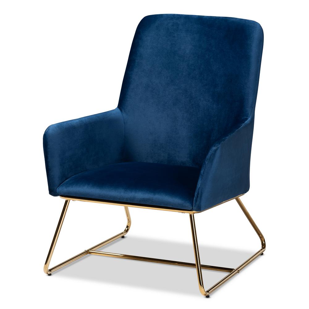 Baxton Studio Sennet Navy Blue Velvet Armchair 160 9910 Hd The